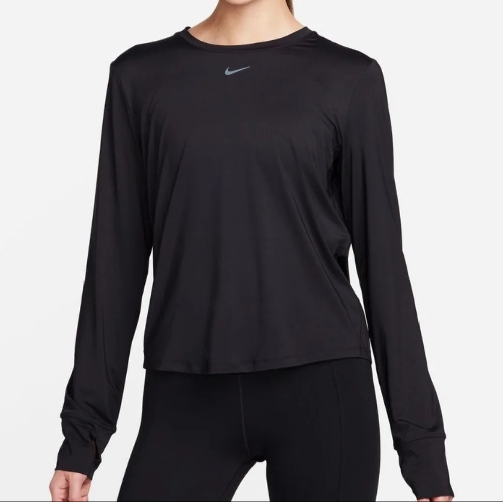 Nike Women's One Classic Dri-fit Black Long Sleeve Top Size S